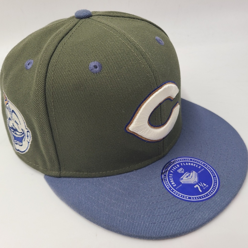 Indianapolis Clowns Hat Fitted 7‎ 1/4 Ebbets Field Flannels Green Negro Leagues
